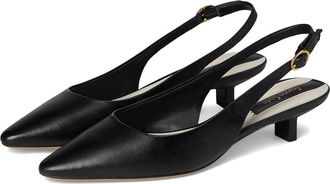 Franco Sarto Pura Slingback Shoes Womens Shoes Black Leather : 5.5 M