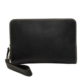 Fendi Pre-owned Vintage Clutch Bag - Dames - Pre-owned - Zwart - Maat: ONE Size Leer