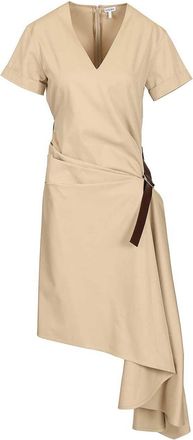 Loewe Belted Dress In Cotton And Silk