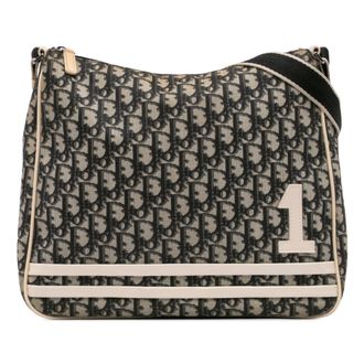 Dior Pre-owned Womens Monogram Canvas Crossbody - Black Textile - One Size