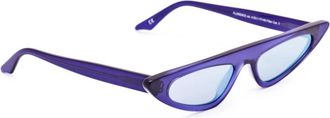 Andy Wolf Handgemaakte Paarse Acetaat Zonnebril - Heren - Zonnebrillen - Paars - ONE Size - Wol - Accessoires