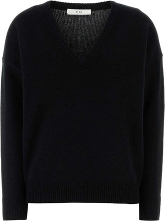 Co Zwarte Kasjmier Trui - Dames - Cashmere truien - Zwart - XL - Kasjmier - Truien & Vesten