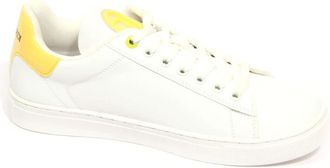 Trussardi Vegan Leren Schoenen Wit | Geel - Dames - Sneakers - Wit - 39 EU - Leer - Schoenen