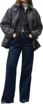 Closed Nikka Wide Leg Jeans With Pleat In Dark Blue