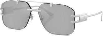 Versace Ve 2275 10008V Zonnebrillen - Heren - Zonnebrillen - Grijs - 60 MM - Accessoires