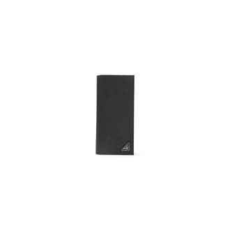 Prada Wallets & Cardholders, unisex, Black, Size: ONE SIZE Long Flap Wallet Saffiano Triangolo