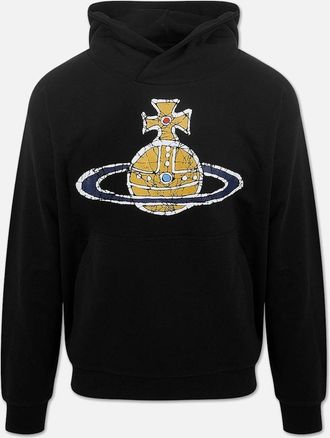 Vivienne Westwood Mens Mens Black Vivienne Westwood Time Machine Hoodie Pullover Hood - Size: 34