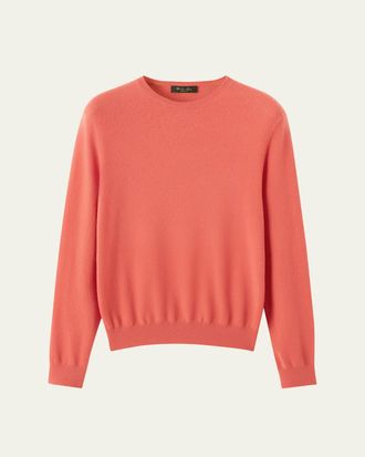 Loro Piana Mens Sergio Cashmere Crewneck Sweater