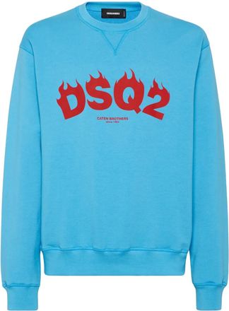 Dsquared2 Felpa con stampa - Blu
