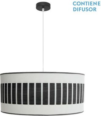 Fabrilamp Colgante Ivanna 3xe27 Negro/blanco-madera Negra Regx60x60 Cm