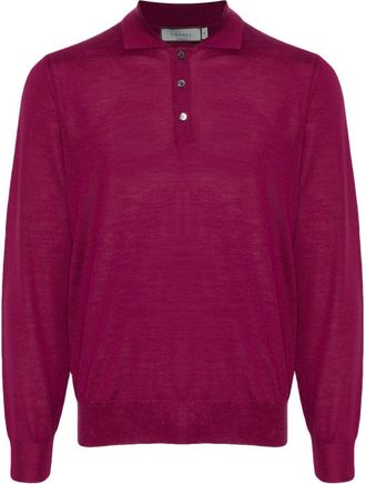 Canali merino-wool polo shirt - men - Merino - 56 - Pink