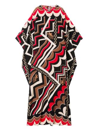 Pucci Maxi-jurk met Istrice-print - Zwart