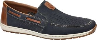 Rieker Schoenen, Heren, Blauw, 41 EU, Leer, Loafer Mocassin