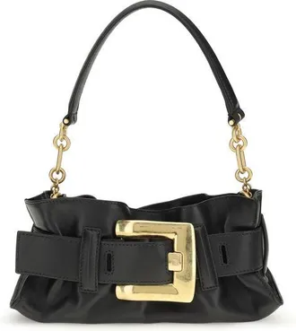 Balmain Black Calf Leather Bos Taurus Shoulder Womens Bag