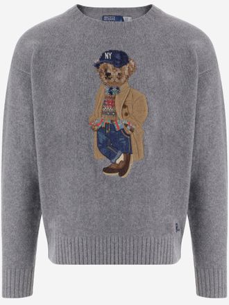 Polo Ralph Lauren Maglione Polo Ralph Lauren in lana e cashmere con Polo Bear
