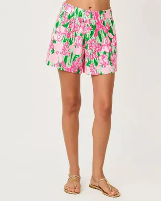 Lilly Pulitzer 5 Bal Harbour Short In Putting Green Hannah Engineered