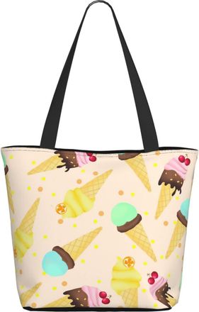 AOOEDM Cute Ice Cream Ladies Shopping Bag 13x11x7in.The Perfect ValentineS Day Gift.It Is The Best ValentineS Day Gift For Mom, Daughter, Wife,Etc
