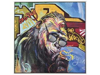 Schubiger M&ouml;bel Bild Street Art Schimpanse mit Brille