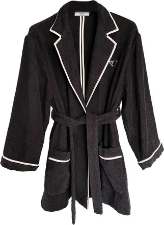 Prada Black Terry Towelling Jacket Size S