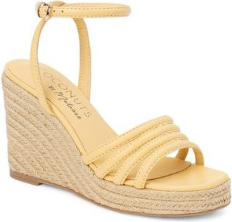 Matisse Footwear Sunnie Espadrille Ankle Strap Platform Wedge Sandal in Butter at Nordstrom, Size 10
