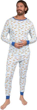 Leveret Mens Cotton Printed Matching Family Pajamas in Rainbow at Nordstrom, Size Xx-Large
