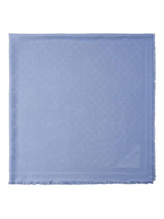 Prada silk-wool shawl - women - Wool/Silk - One Size - Blue