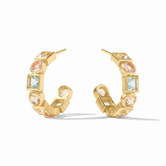 Julie Vos Womens Jolie Hoop In Multistone
