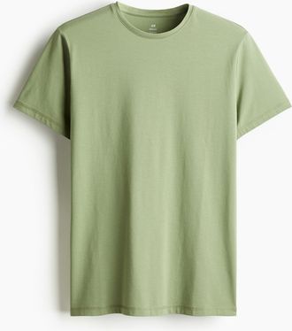 H&M COOLMAX T-Shirt Slim Fit - Gr&uuml;n