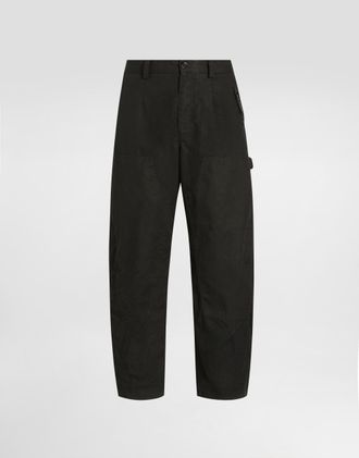 Dolce & Gabbana Technical Cotton Trousers - Man Pants And Shorts Black 52