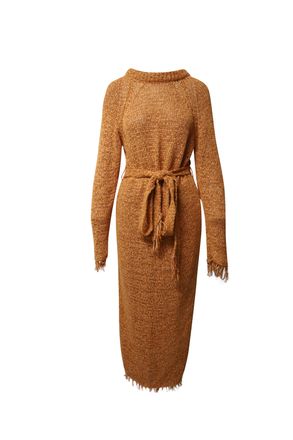 Nanushka Kaize Knit Dress in Orange Polyester