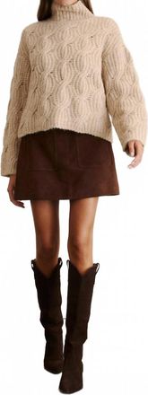 Tanya Taylor Opaline Knit Top In Heather Walnut