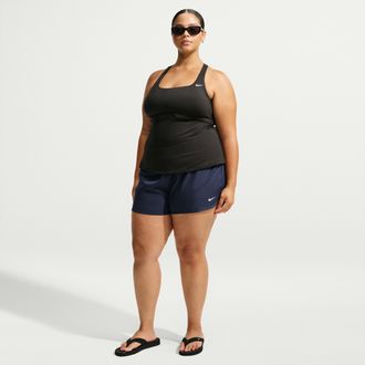 Nike Womens Swim Effortless Essential Swim Boardshort (Plus Size) in Blue | NESSG344-440
