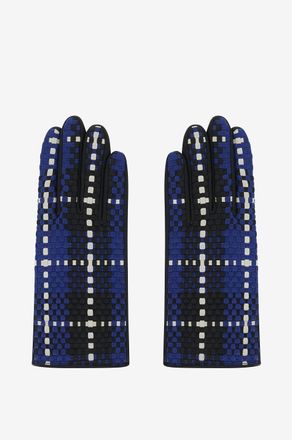 Agnelle Karierte Handschuhe aus Lammleder Camilla