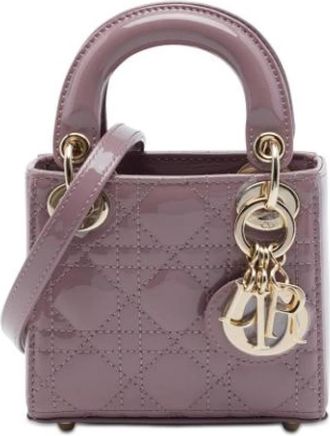 Dior Pre-owned Lady Dior - Dames - Vintage Mini Tas - Roze - ONE Size - Leer - Vintage