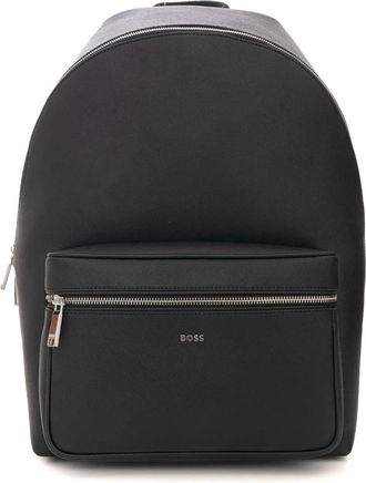 HUGO BOSS Northon Rugzak - Heren - Rugzakken - Zwart - ONE Size - Leer - Tassen