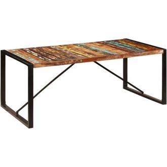 vidaXL Mesa De Comedor De Madera Maciza Reciclada 200x100x75 Cm Vidaxl