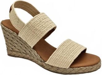 André Assous Womens Allison Wedge Sandal In Natural
