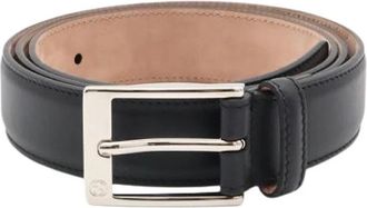 Gucci Pre-owned Vintage Leren Riem - Heren - Vintage Accessoires - Zwart - ONE Size - Leer - Vintage