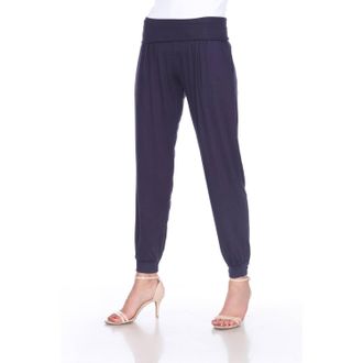 White Mark Womens Harem Pants In Navy