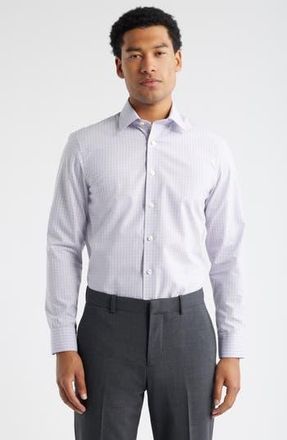 Nordstrom Extra Trim Fit Check Non-Iron Dress Shirt in Purple Sabina Plaid at Nordstrom Rack, Size 16 - 34/35