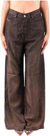 Diesel Pantaloni a gamba larga - - Trousers - Donna - Marrone - W29