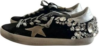 Golden Goose Super Star Crystal Embellished Sneakers Size 38
