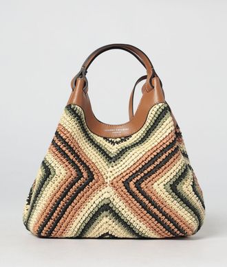 Gianni Chiarini Borsa Dua Gianni Chiarini in rafia crochet e pelle