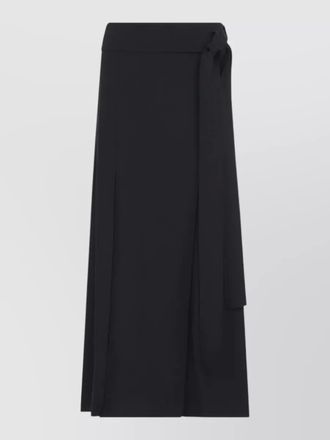 STUDIO NICHOLSON belted pleated midi wrap skirt
