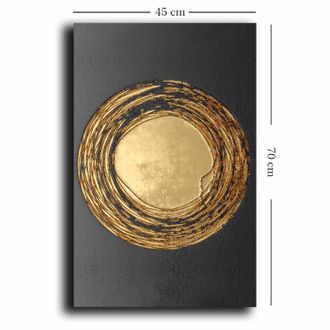 Asir Group LLC Decoraci&oacute;n De Pared Con Impresi&oacute;n En Lienzo Painting Gold Negro