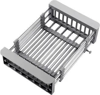 OEM &Eacute;gouttoir &Agrave; Vaisselle - Extensible 24,5 A 44 Cm - Acier Inoxydable 304 Et Pp - Pour &Eacute;vier Ou Comptoir - 1 Pi&egrave;ce