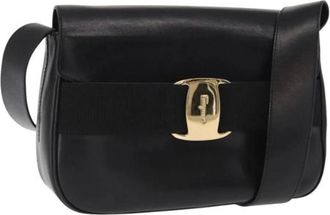 Ferragamo Pre-owned Cross Body Bags, female, Black, Size: ONE SIZE Pre-owned Leather Shoulder Bag