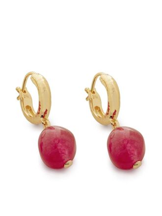 Monica Vinader Orecchini in oro giallo Vermeil 18kt con quarzo