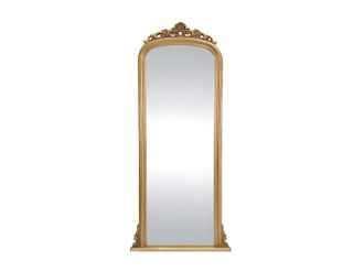 Vente-Unique Specchio Grande Legno Di Paulownia H180 Cm Dorato - Merry