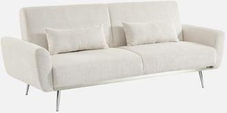 Sweeek Sof&aacute; Cama Convertible De Pana Fina De 2-3 Plazas